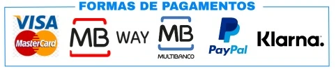Formas de pagamento aceitas: cartão de crédito, débito, PIX e boleto bancário